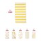 Durable White with Gold Stripes Paper Dinner Napkins (600 Napkins)